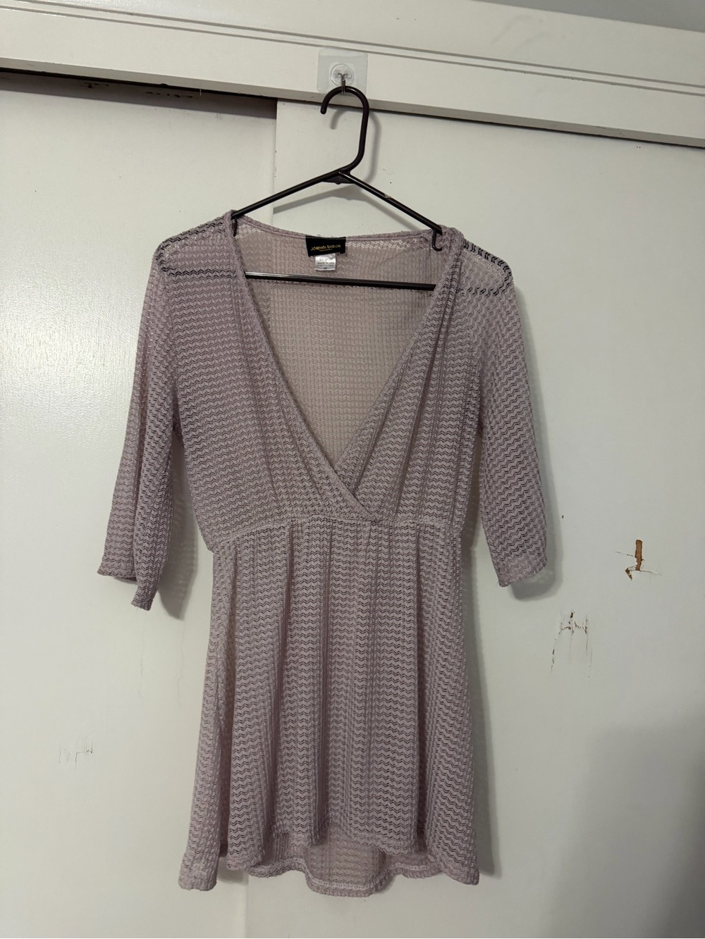 Women's Lavender Knit Wrap Dress